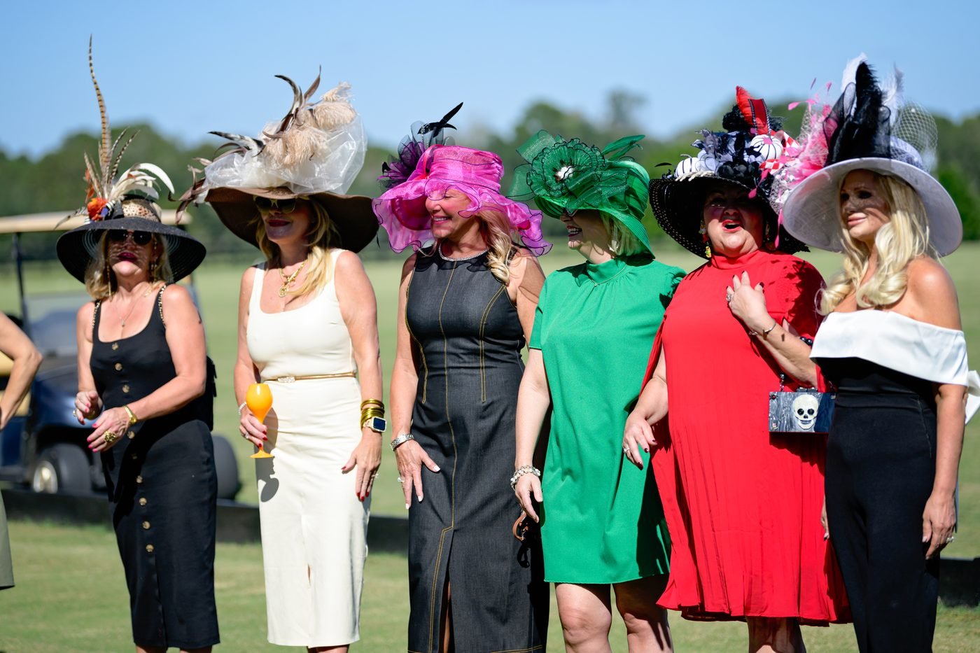 Spectators in hats at Autumn Polo Classic